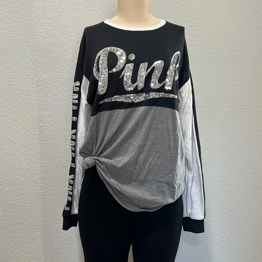 Victoria Secret Pink sequin Long Sleeve Top